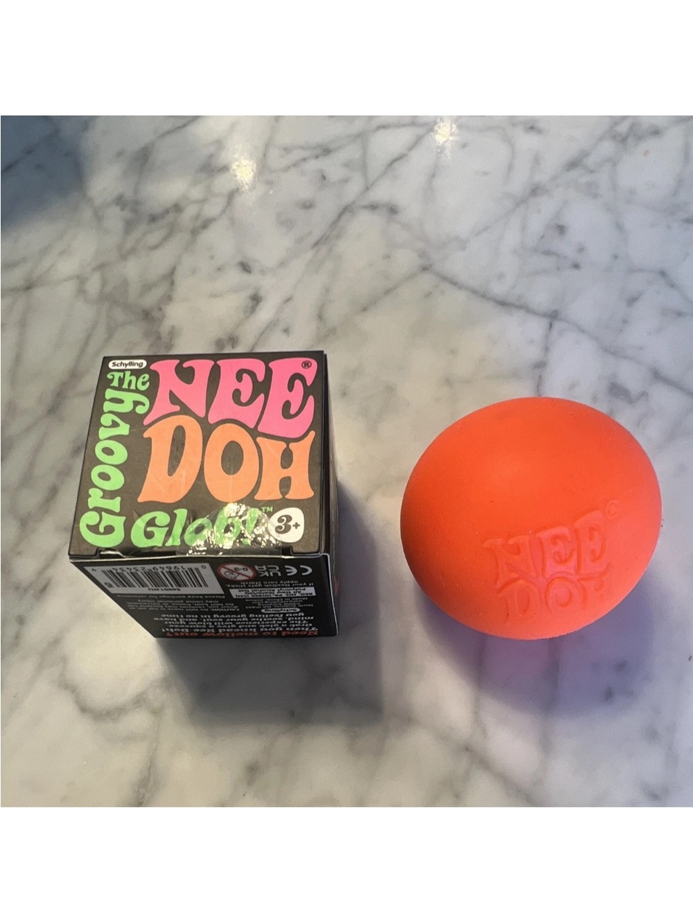 Nee Doh groovy glob Stress Ball - Bright Orange